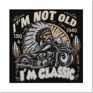 Classic motorbike Indian Chief 1940 Posters and Art